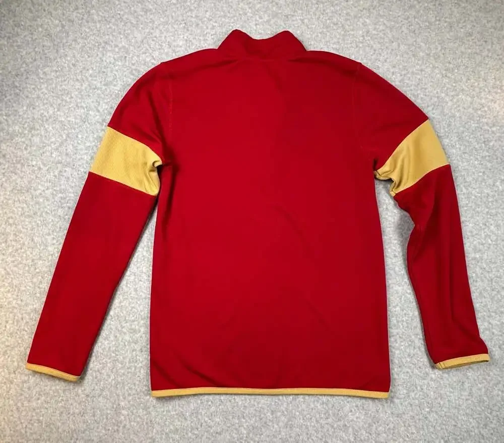 San Francisco 49ers NFL Youth Boys 1/4-Zip Pullover Top Crimson Size L 14/16